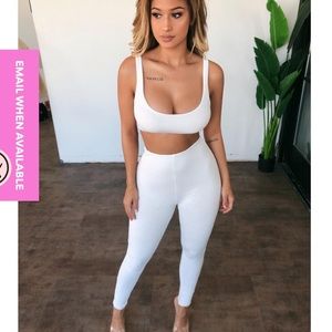 OOTDFASH White Crop Top Set